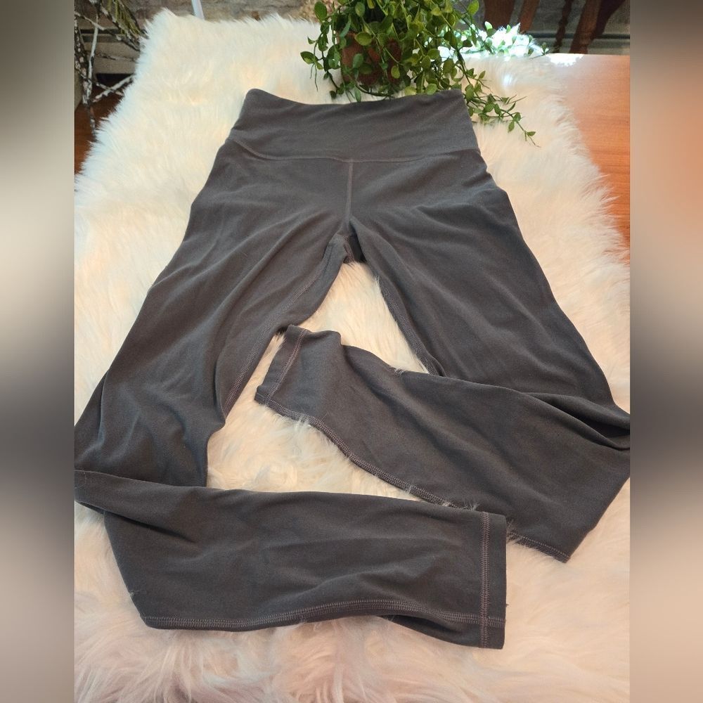Athleta Green/Gray High-Waist Leggings